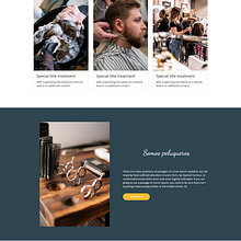Landing page modificable para peluquerias. Design, and Web Development project by Pedro Rio - 07.02.2022