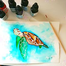 水中ハーモニー ~ Underwater harmony by 濃い風さと. Traditional illustration, Watercolor Painting, Realistic Drawing, and Naturalistic Illustration project by さと 濃い風 - 07.16.2022