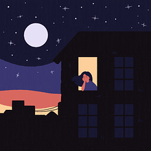 A little thought detaches from me... Un proyecto de Ilustración tradicional, Motion Graphics, Animación, Animación 2D, Ilustración digital e Ilustración animada de Chiara Tralci - 17.07.2022
