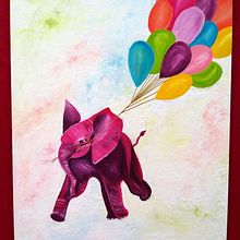 Flying elephant. Un projet de Peinture acr , et lique de Maria Märtl - 17.07.2022
