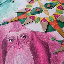 Affen hören sehen sagen nichts Böses . Un projet de Peinture acr , et lique de Maria Märtl - 17.07.2022
