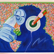 Thinking monkey. Un projet de Peinture acr , et lique de Maria Märtl - 17.07.2022