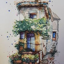 Mijn project van de cursus: Creëer expressieve architecturale schetsen met kleurstiften. Projekt z dziedziny Sketching,  R, sunek,  R, sunek architektoniczn, Sketchbook,  R i sunek atramentem użytkownika Geke Bijma - 17.07.2022
