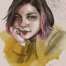 Mi proyecto del curso: Retrato ilustrado con Procreate. Traditional illustration, Vector Illustration, Digital Illustration, and Portrait Drawing project by kriveros_vasquez - 07.15.2022