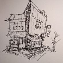 Mi proyecto del curso: Dibujo arquitectónico expresivo con marcadores de colores. Sketching, Drawing, Architectural Illustration, Sketchbook & Ink Illustration project by Miguel Burriel - 07.18.2022