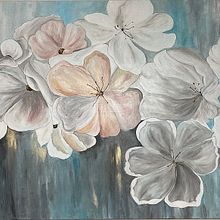Abstract Flowers . Pintura, e Pintura Acrílica projeto de Delia Dumitriu - 18.07.2022