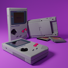 Nintendo GameBoy. Projekt z dziedziny  Modelowanie 3D i 3D użytkownika Adrián Fdez de la Puebla del Olmo - 18.07.2022