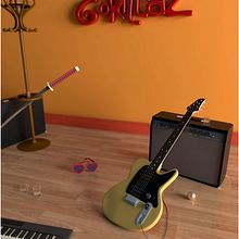 Noodle's Room. Traditional illustration, 3D, Editorial Design, Multimedia, and Set Design project by Martín Ballester - 07.18.2022