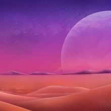 Sand Oceans (Matte Painting). Traditional illustration, Matte Painting, 3D, L, and scape Architecture project by Martín Ballester - 07.18.2022