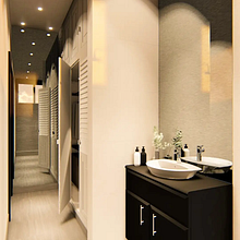 Reforma de Baño Principal - Monocromatico. Design, Architecture & Interior Architecture project by Luisa Reyes - 07.19.2022