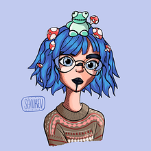 Champiñonsitos <3. Traditional illustration, and Character Design project by Santiago Parra - 07.17.2022