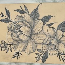 Meu projeto do curso: Tatuagem botânica com pontilhismo. Traditional illustration, Tattoo Design, and Botanical Illustration project by Daniela Martins - 01.20.2023