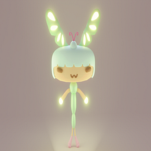 My project for course: Kawaii Character Creation in 3D with Blender. Her name is "Borboleta". Traditional illustration, Character Design, Digital Illustration, 3D Modeling, and Manga project by Sofia Lizbeth Perez Muñiz - 07.19.2022