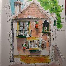 Mon projet du cours : Esquisses d'architecture expressives aux feutres de couleur . % Elisabeth Artaud tarafından hazırlanan Eskiz çizimi, Çizim, Mimari İllüstras, on, Eskiz defteri, Mürekkep İllüstras, Ve onu projesi - 07.20.2022