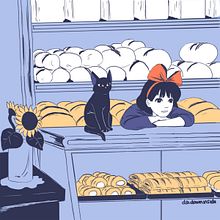 Ghibli around Me. Traditional illustration, and Digital Illustration project by Sarah Lestari Setyorini - 07.21.2022
