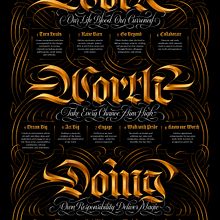 Work Worth Doing Poster. Un proyecto de Lettering y Lettering digital de Dan Forster - 21.07.2022