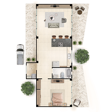 Mi proyecto del curso: Postproducción de planimetría arquitectónica en Photoshop. Un proyecto de Arquitectura, Arquitectura digital e Ilustración arquitectónica de Camila Romero - 19.07.2022