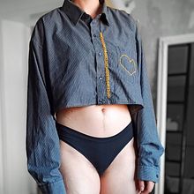 Cropped shirt with embroidery . Embroider project by freakfnature - 07.22.2022