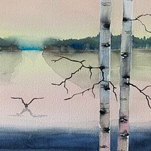 My project for course: Atmospheric Landscapes in Watercolor  Ein Projekt aus dem Bereich Bildende Künste, Malerei und Aquarellmalerei von patricia555 - 22.07.2022