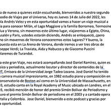 Mi proyecto del curso: Técnicas de locución y presentación para podcasts. Un progetto di Cinema, video e TV, Comunicazione, Scrittura di narrativa non-fiction, Podcasting e Audio di Andres Velez - 22.07.2022