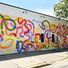 Larissa Loden Mural. Pintura, e Design de interiores projeto de Ashley Mary - 14.06.2022