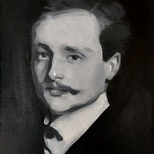 Estudio de valores de la obra "Léon Delafosse" de John Singer Sargent.. Oil Painting, and Painting project by Paula Jiménez - 07.15.2022