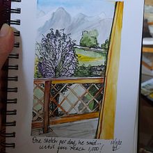 Mon projet du cours : Esquisses d'architecture expressives aux feutres de couleur. Un proyecto de Bocetado, Dibujo, Ilustración arquitectónica, Sketchbook e Ilustración con tinta de tpcollus - 22.07.2022