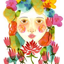 𝓢𝓹𝓻𝓲𝓷𝓰. Traditional illustration, Fine Arts, Painting, Drawing, Watercolor Painting, Portrait Drawing, and Artistic Drawing project by Patricia - 07.22.2022