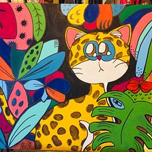 Mi proyecto del curso: Introducción a la pintura acrílica: crea un lienzo tropical. Painting, Pattern Design, Acr, and lic Painting project by Paulina Esperanza Guerrero Rojas - 07.20.2022
