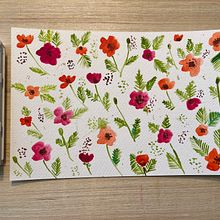 My project for course: Vibrant Floral Patterns with Watercolors. Traditional illustration, Pattern Design, Watercolor Painting, and Botanical Illustration project by timea.talata - 07.24.2022