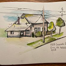 House in Erie, PA. USA. Un proyecto de Ilustración tradicional de d7dcctcxj6 - 24.07.2022