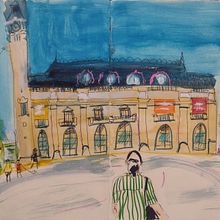 Mi proyecto del curso: Sketching urbano: dibuja tu ciudad en movimiento. Traditional illustration, Sketching, Drawing, Watercolor Painting, Architectural Illustration, and Sketchbook project by ELENA MUELAS TEROL - 07.24.2022