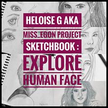 Mon projet du cours : Carnet de portraits : explorez le visage humain. Un projet de Esquisse , Dessin, Dessin de portrait, Dessin artistique , et Carnet de croquis de miss_egon - 31.10.2022
