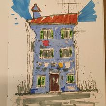 Mi proyecto del curso: Dibujo arquitectónico expresivo con marcadores de colores Ein Projekt aus dem Bereich Skizzenentwurf, Zeichnung, Architektonische Illustration, Sketchbook und Illustration mit Tinte von Nacho Murugarren - 25.07.2022