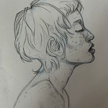 My project for course: Portrait Sketchbooking: Explore the Human Face. Projekt z dziedziny Sketching,  R, sunek, Portret,  R, sunek art, st, czn i Sketchbook użytkownika audreylynnredford - 26.07.2022