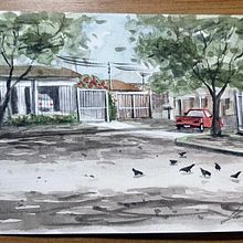 Meu projeto do curso: Criação de paisagem contemporânea em aquarela. Artes plásticas, e Pintura em aquarela projeto de Ila Fox - 22.07.2022
