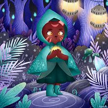 Cat in the Woods | Portfolio illustration . Traditional illustration, Character Design, Digital Illustration, and Children's Illustration project by Ilona Romiszvili - 07.25.2022