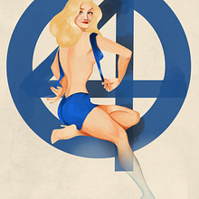 FAN ART: Marvel Pin Up. Two superheroines as the perfect Vargas girls. Un progetto di Illustrazione tradizionale, Illustrazione digitale, Character design e Fumetto di Gianluca Manna - 26.07.2022