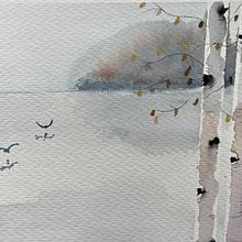My project for course: Atmospheric Landscapes in Watercolor . Projekt z dziedziny  Sztuki piękne,  Malarstwo i Malowanie akwarelą użytkownika sue_tempest - 26.07.2022