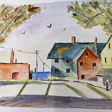 Mijn project van de cursus: Stadsgezichten creëren met aquarel. Een project van  Beeldende kunst, Aquarelschilderen y  Architecturale illustratie van Cora Bijsterveld - 26.07.2022