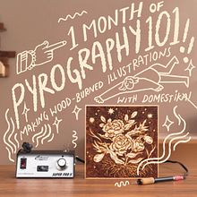 My project for course: Pyrography 101: Woodburning Illustration Techniques. Un progetto di Illustrazione tradizionale, Artigianato e DIY di Ash Rudolph - 26.07.2022