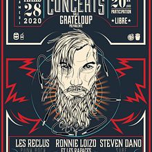 Illustration Concert Rock DSL. Traditional illustration, Vector Illustration, Poster Design, Events, Character Design, and Digital Illustration project by Georges Brush - 07.26.2022