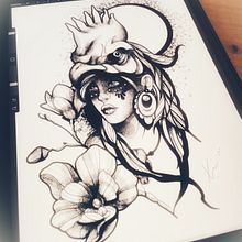 Mein Kursprojekt: Digitales Tattoo Design und Illustration mit Procreate. Traditional illustration, Graphic Design, Digital Illustration, Tattoo Design, and Digital Drawing project by Theresa Heinzelmann - 07.28.2022