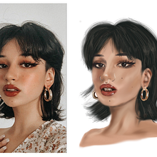 Digital Art. Un proyecto de Pintura digital, Pintura, Diseño digital, Ilustración tradicional, Dibujo y Dibujo de Retrato de indra Taba - 28.07.2022