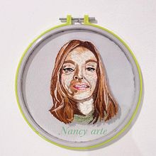 Mi proyecto del curso: Retratos bordados sobre tul . Broderie, Desen de portret, DIY și Fotografie de nancycardenas0207 - 07.29.2022