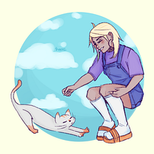 Gatinho preguiçoso. Traditional illustration, and Character Design project by Thaís Hentges - 07.29.2022