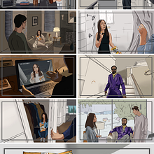 Meu projeto do curso: Ilustração de storyboards para cinema e publicidade . Un progetto di Pubblicità, Cinema, video e TV, Cinema, Disegno, Storytelling, Storyboard e Script di Sabrina Bonadio - 29.07.2022