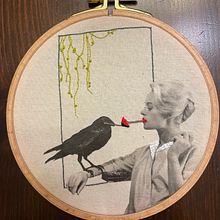 Mi proyecto del curso: Bordado en fotografías sobre tela. Photograph, Collage, Paper Craft, Printing, Embroider, DIY, and Textile Design project by slusnadominika - 07.29.2022