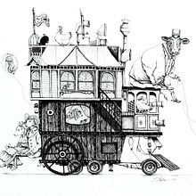 My projects for Redmer Hoekstra's course: Surrealistic Fineliner Illustration. Un progetto di Illustrazione tradizionale, Disegno a matita, Disegno, Disegno realistico, Disegno artistico e Illustrazione con inchiostro di Shellie Dial Owens - 21.07.2022