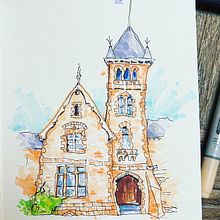 My project for course: Expressive Architectural Sketching with Colored Markers. Projekt z dziedziny Sketching,  R, sunek,  R, sunek architektoniczn, Sketchbook,  R i sunek atramentem użytkownika Mikey Roberts - 30.07.2022